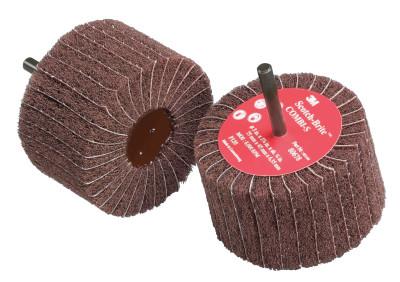 3M™ Spindle Mounted Flap Wheels, 2 in Dia., 1 in Thick, 80 Grit, Aluminum Oxide, 051144-80759