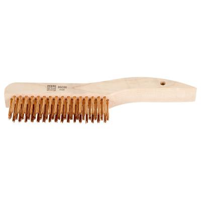 ADVANCE BRUSH Shoe Handle Scratch Brushes, 10 1/4 in, 4 X 16, Bronze, Shoe, Hardwood, 85036