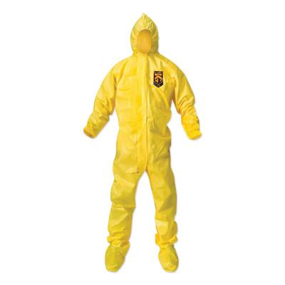 Kimberly-Clark Professional KLEENGUARD A70 Chemical Splash Protection Coveralls, Yellow, 2XL, Hood/Boots, 00685
