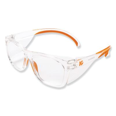 Kimberly-Clark Professional KLEENGUARDâ„¢ MAVERICKâ„¢ Safety Glasses, Clear Anti-Fog/Scratch Lens, Clear/Orange, 49301