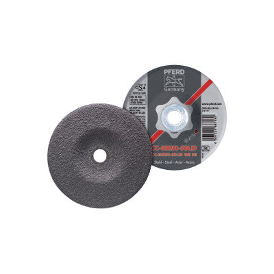 Pferd CC Grind Solid Steel Grinding Disc, 4-1/2 in Diameter, 7/8 in Arbor, 24 Grit, 61200