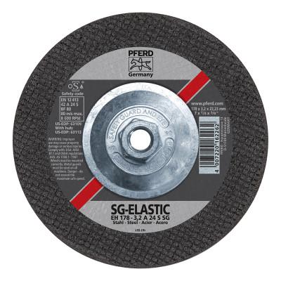 Pferd Depressed Center Cut-Off Wheel, 7 in Dia, 1/8 in Thick, 5/8 Arbor, 46 Grit, Alum, 63112