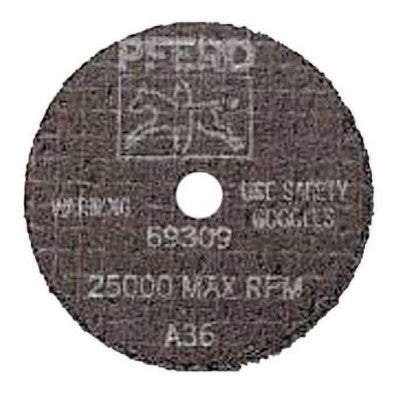 Pferd Die Grinder Cut-Off Wheel, 3 in dia, 0.040 in Thick, 3/8 in Arbor, 60 Grit, 69303