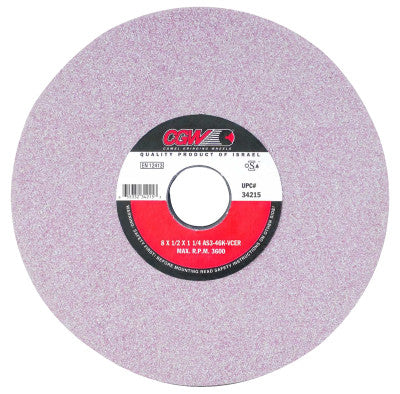 CGW Abrasives Tool & Cutter Wheels, Ceramic, Type 1, 7 X 1/2, 1 1/4" Arbor, 60, K, 34213