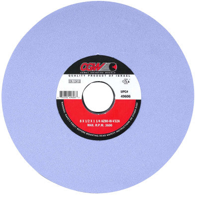 CGW Abrasives AZ Cool Blue Surface Grinding Wheels, Type 1, 10 X 3/4, 3" Arbor, 60, H, 34383