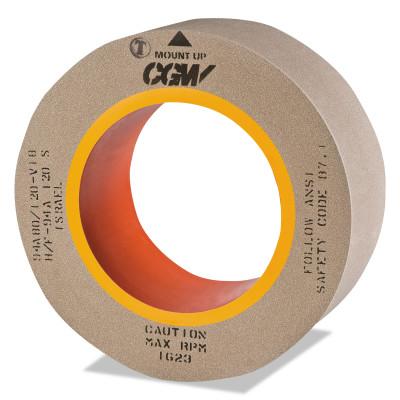 CGW Abrasives Centerless Grinding Wheels, Aluminum Oxide, Type 1, 20 X 1, 12" Arbor, 80, O, 35237