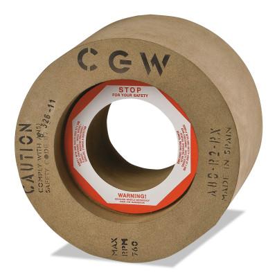 CGW Abrasives Rubber Feed Regulating Wheels, Type 7, 12 X 8, 5" Arbor, 80, R, 35303