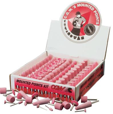 CGW Abrasives Vitrified Mounted Points, W-220, 1 X 1, 36058