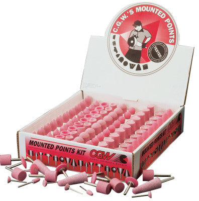 CGW Abrasives Vitrified Mounted Points, A-1, 7/8 X 2 1/2, 35951