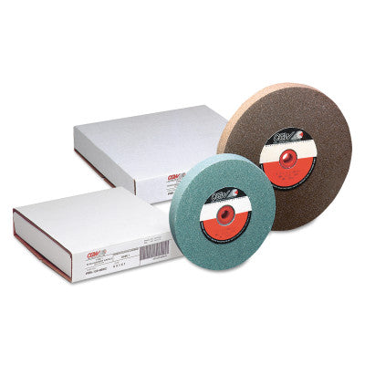 CGW Abrasives Bench Wheels, Green Silicon Carbide, Single Pack, Type 1, 6 X 1, 1" Arbor, 80, I, 38508