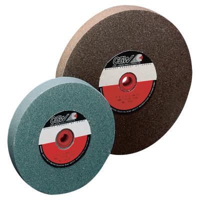 CGW Abrasives Bench Wheels, Green Silicon Carbide,Single, Type 1, 10 X 1, 1 1/4" Arbor, 100, I, 38521
