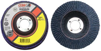 CGW Abrasives Premium Z3 XL T27 Flap Disc, 6", 80 Grit, 7/8 Arbor, 10,200 rpm, 53045