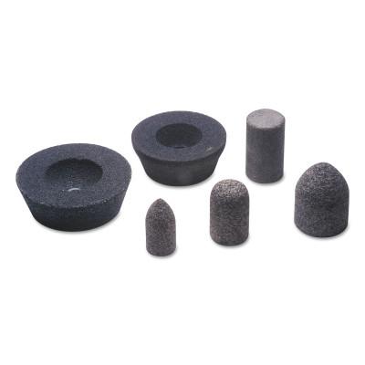 CGW Abrasives Resin Cones and Plugs, Type 18R, 3 in Dia, 3 in Thick, 24 Grit ,Aluminum Oxide, 49043