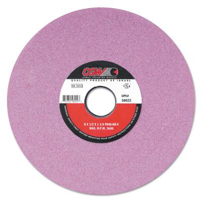 CGW Abrasives Pink Surface Grinding Wheels, R/1-8 x 1,, 14 X 2, 5" Arbor, 60, K, 58045