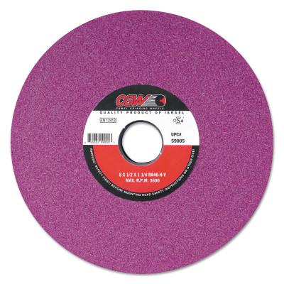 CGW Abrasives Ruby Surface Grinding Wheels, R/1-7 1/2 x 1/2,, 12 X 1 1/2, 5" Arbor, 46, J, 59018