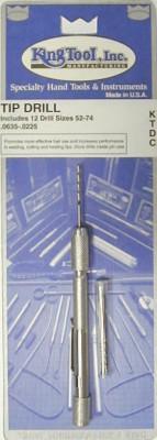 King Tool King Tool Tip Drills, #52-74, KTDC
