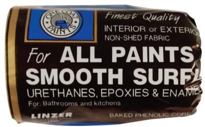 Linzer Shed-Resistant Roller Covers, 4 in, 1/4 in Nap, White Woven, RC100-4