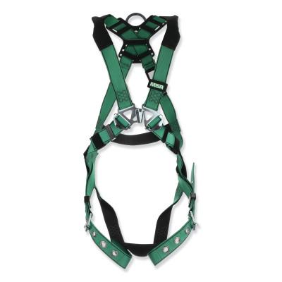 MSA V-FORM™ Full-Body Harness, Standard, Back and Hip D-Rings, Tongue Buckle Leg Straps, 10197215