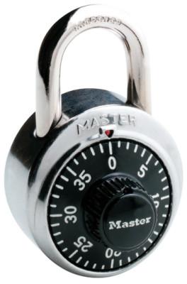Master Lock® No. 1500 Combination Padlocks, 9/32 in Diam., 3/4 in L X 13/16 in W, 1500D