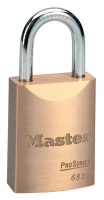 Master Lock Weather Tough Solid Brass Padlocks, 3/8 in Diam., 1 1/2 in L X 29/32 in W, 6850
