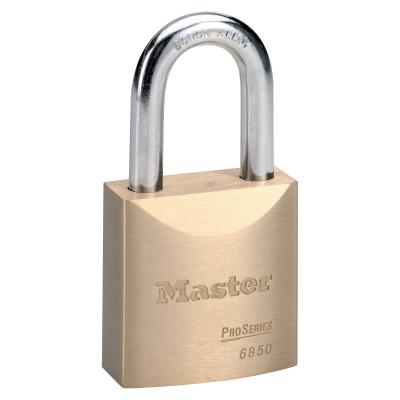Master LockÂ® ProSeries Solid Brass Rekeyable Pin Tumbler Padlocks, 3/8 in, Brass, 6850MK