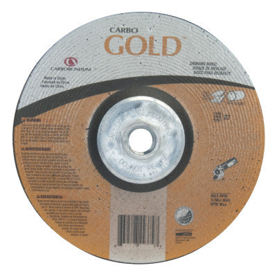 Carborundum Gold Aluminum Oxide, Type 27, 7 in Diameter, 1/4 in Thick, 24 Grit, 05539502854