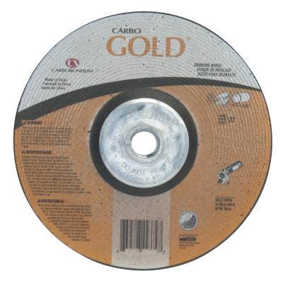 Carborundum Gold Aluminum Oxide, 9 in Diameter, 1/4 in Thick, 5/8  Arbor, 24 Grit, 05539502858