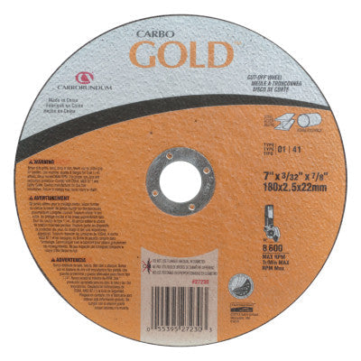 Carborundum Medalist Toolroom Wheels, Type 1, 7 in Dia., 1/2 in Thick, 46 Grit, I/V/L Grade, 05539527250