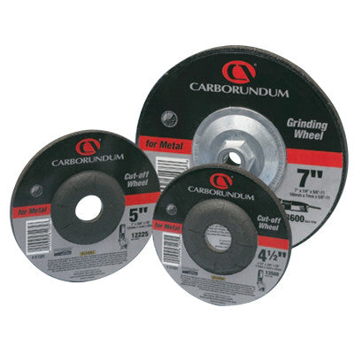 Carborundum Depressed Center Wheel, 4 1/2 in Dia, 1/4 in Thick, 5/8 Arbor, Hardness Grade Q, 05539561568