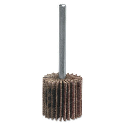 Merit Abrasives High Performance Mini Flap Wheels with Mounted Steel Shanks, 3 x 2 in, 180 Grit, 08834137263