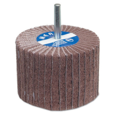 Merit Abrasives Interleaf Flap Wheels with Mounted Steel Shanks, 3 in x 1 in, 180 Grit, 08834138120