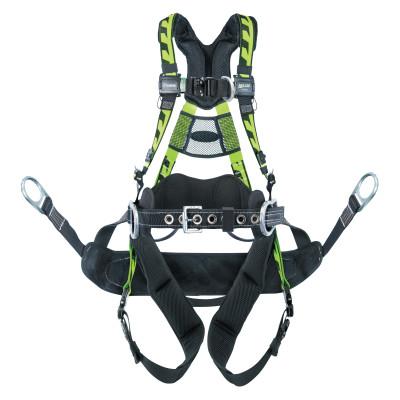 Honeywell AirCore Tower Climb Harness, Front & Side D-Rings, Bosun Universal - L/XL Green, AAT-QCBCUG