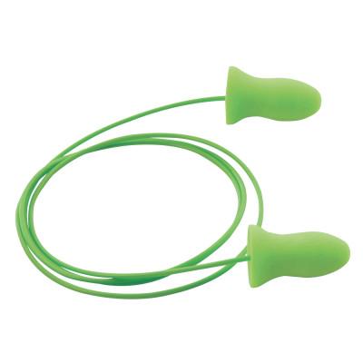 Moldex Meteors Earplugs, Foam, Green, Corded, 6970