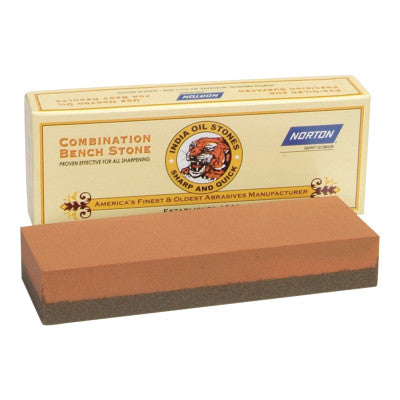 Saint-Gobain Combination Grit Abrasive Sharpening Benchstones, 6 X 2 X 1, Coarse/Fine, India, 61463685560