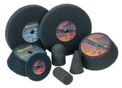 Saint-Gobain Gemini 57A AO Non-Reinf Portable Snagging Wheels, 4 in Dia, 2 in Thick, 16 Grit, 66243510512