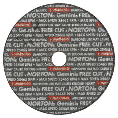 Saint-Gobain Gemini Type 1 Reinforced Cut-Off Wheel, 3 in dia, 1/8 in Thick, 3/8 in Arbor, 36 Grit, Aluminum Oxide, 66243510651
