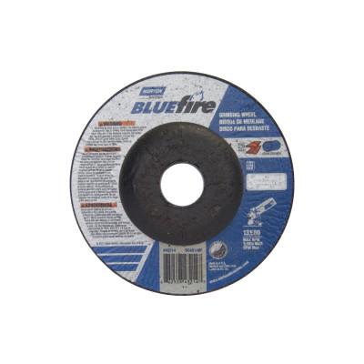Saint-Gobain BlueFire Depressed Center Wheels, 6" Dia, 7/8" Arbor, 1/8" Thick, 24 Grit, 66252843202
