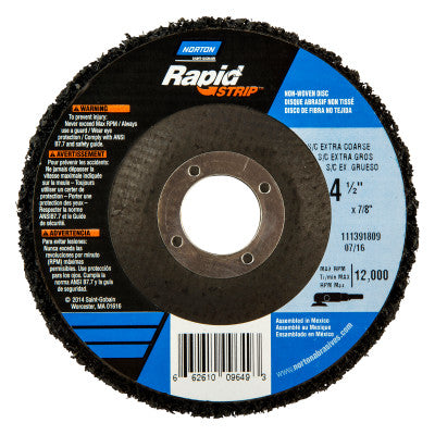 Saint-Gobain Bear-Tex Rapid Strip Depressed Center Wheels, Silicon Carbide, 4 1/2 in Dia., 66261009649