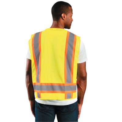 OccuNomix Class 2 Surveyor Style Mesh Vests, Medium, Yellow, ECO-ATRNSM-YM