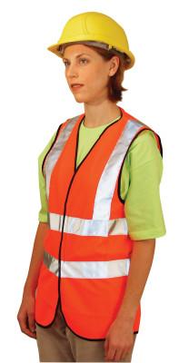 OccuNomix Class 2 Solid Vests with 3M Scotchlite Reflective Tape, Small, Hi-Viz Yellow, LUX-SSFULLG-YS
