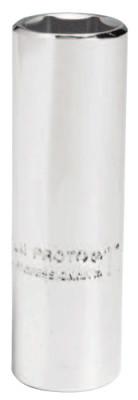 Stanley?? Products Torqueplus Metric Deep Sockets 1/4 in, 1/4 in Drive, 8 mm, 6 Points, 4708LM