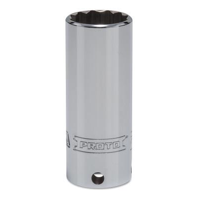 Stanley?? Products Tether-Ready Drive Deep Sockets, 3/8 in Drive, 21 mm, 2 3/4 in L, 12 Points, 5021M-TT
