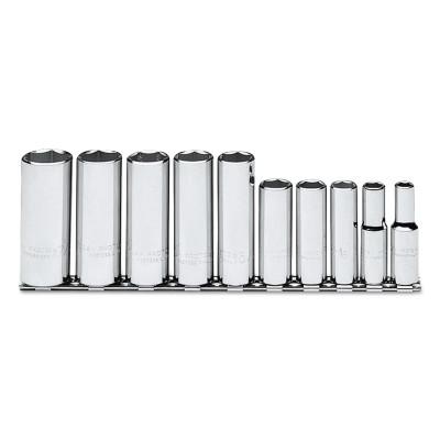 Stanley® Products Torqueplus 10 Piece Deep Socket Sets, 3/8 in, 6 Point, 52111