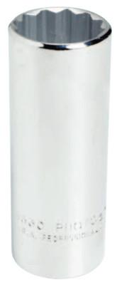 Stanley?? Products Torqueplus Deep Sockets, 1/2 in Drive, 1 1/2 in Opening, 6 Points, 5348H