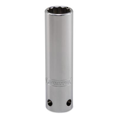 Stanley?? Products Tether-Ready Drive Deep Sockets, 1/2 in Drive, 5/8 in, 3 1/4 in L, 12 Points, 5320-TT