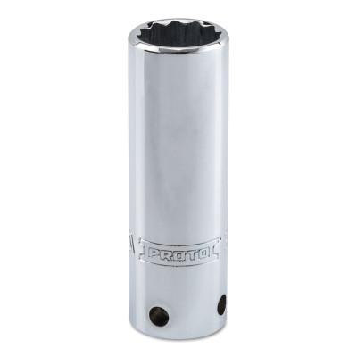 Stanley?? Products Tether-Ready Drive Deep Sockets, 1/2 in Drive, 3/4 in, 3 1/4 in L, 12 Points, 5324-TT