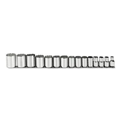 Stanley® Products Torqueplus 15 Piece Socket Sets, 1/2 in, 12 Point, 54114