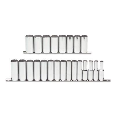Stanley® Products Torqueplus 23 Piece Metric Deep Socket Sets, 1/2 in, 12 Point, 54201