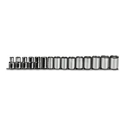 Stanley® Products Torqueplus 15 Piece Metric Socket Sets, 1/2 in, 6 Point, 54205