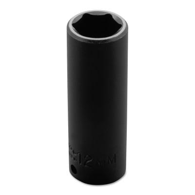 Stanley?? Products Torqueplus Metric Deep Impact Sockets 1/4 in, 1/4 in Drive, 12 mm, 6 Points, 6512MH